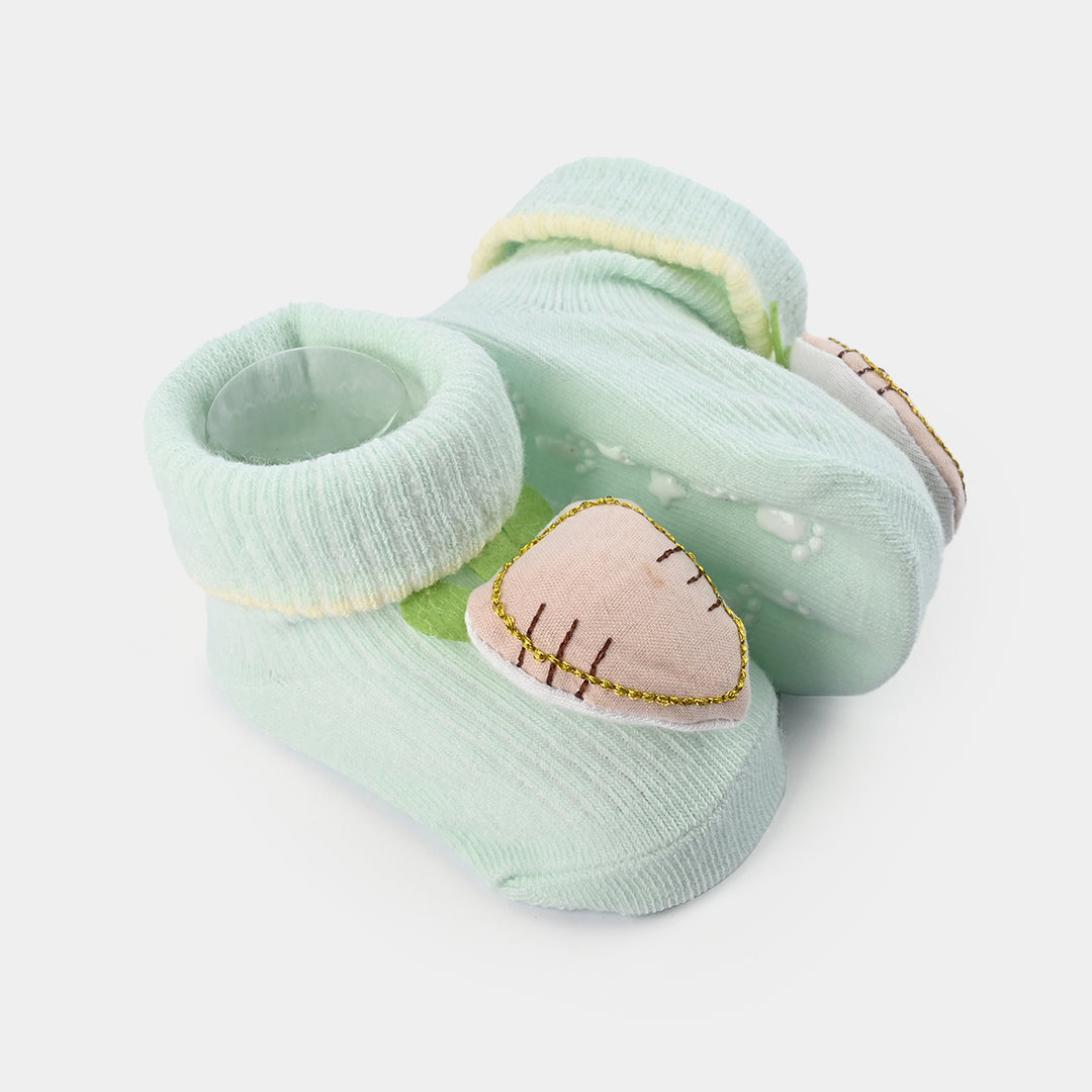 NEW BORN BABY 1 PAIR SOCKS | Sea Green