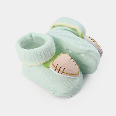 NEW BORN BABY 1 PAIR SOCKS | Sea Green