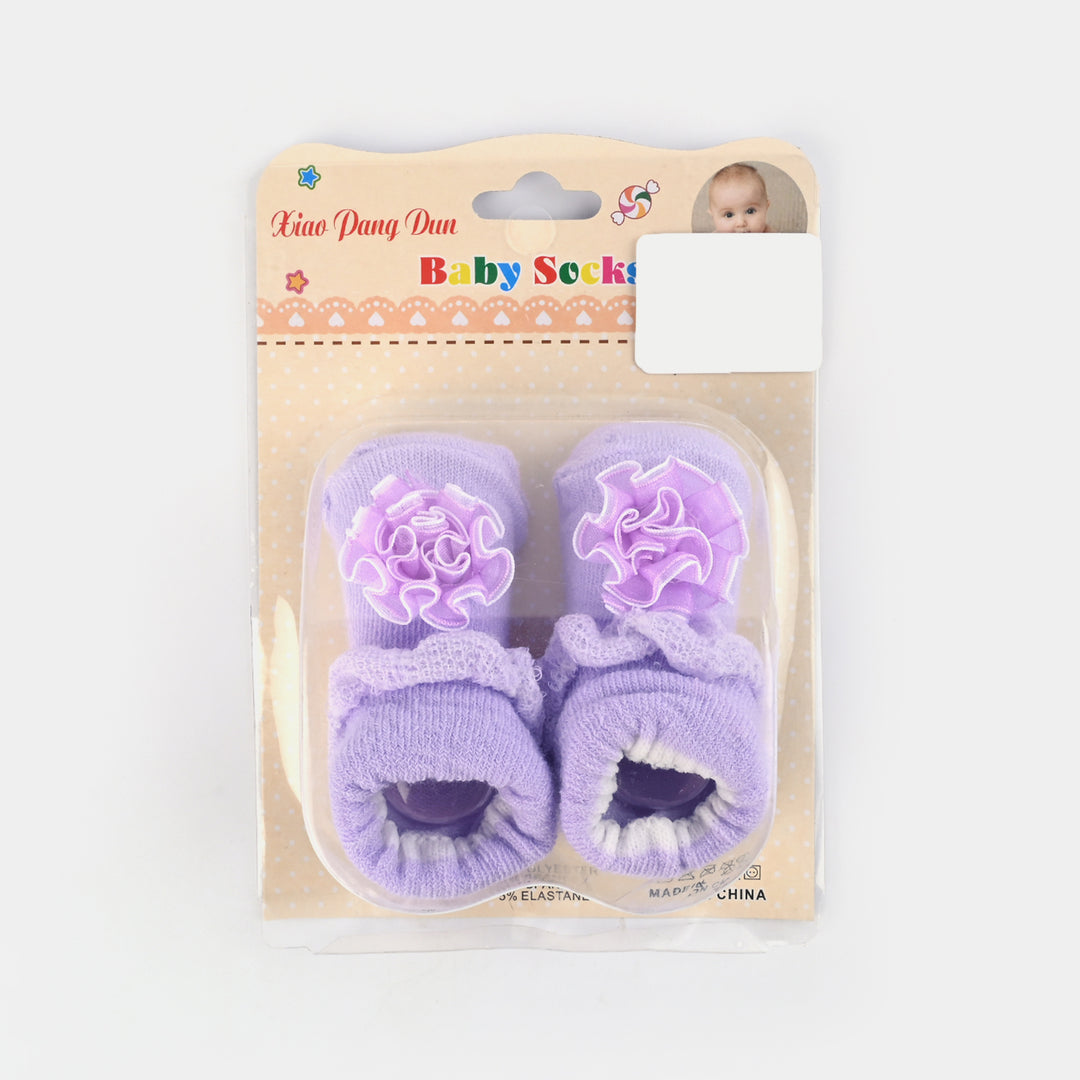 NEW BORN BABY 1 PAIR SOCKS | Purple