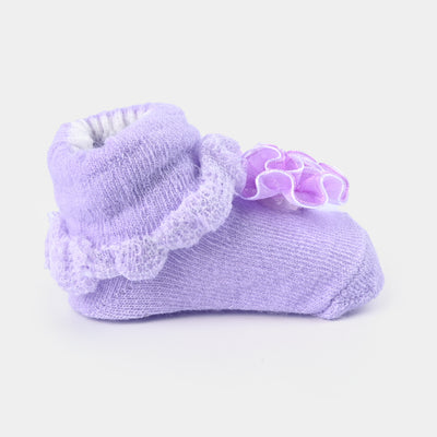 NEW BORN BABY 1 PAIR SOCKS | Purple