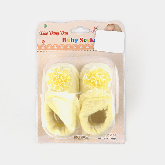 NEW BORN BABY 1 PAIR SOCKS | Yellow