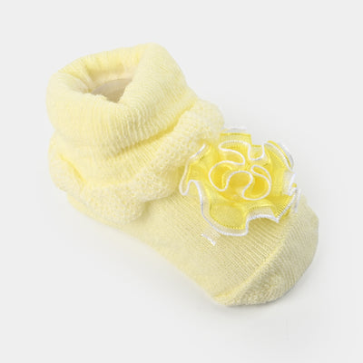 NEW BORN BABY 1 PAIR SOCKS | Yellow