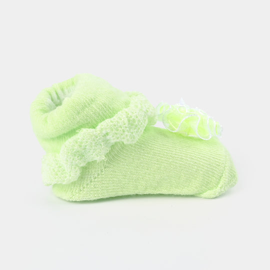 NEW BORN BABY 1 PAIR SOCKS | Green