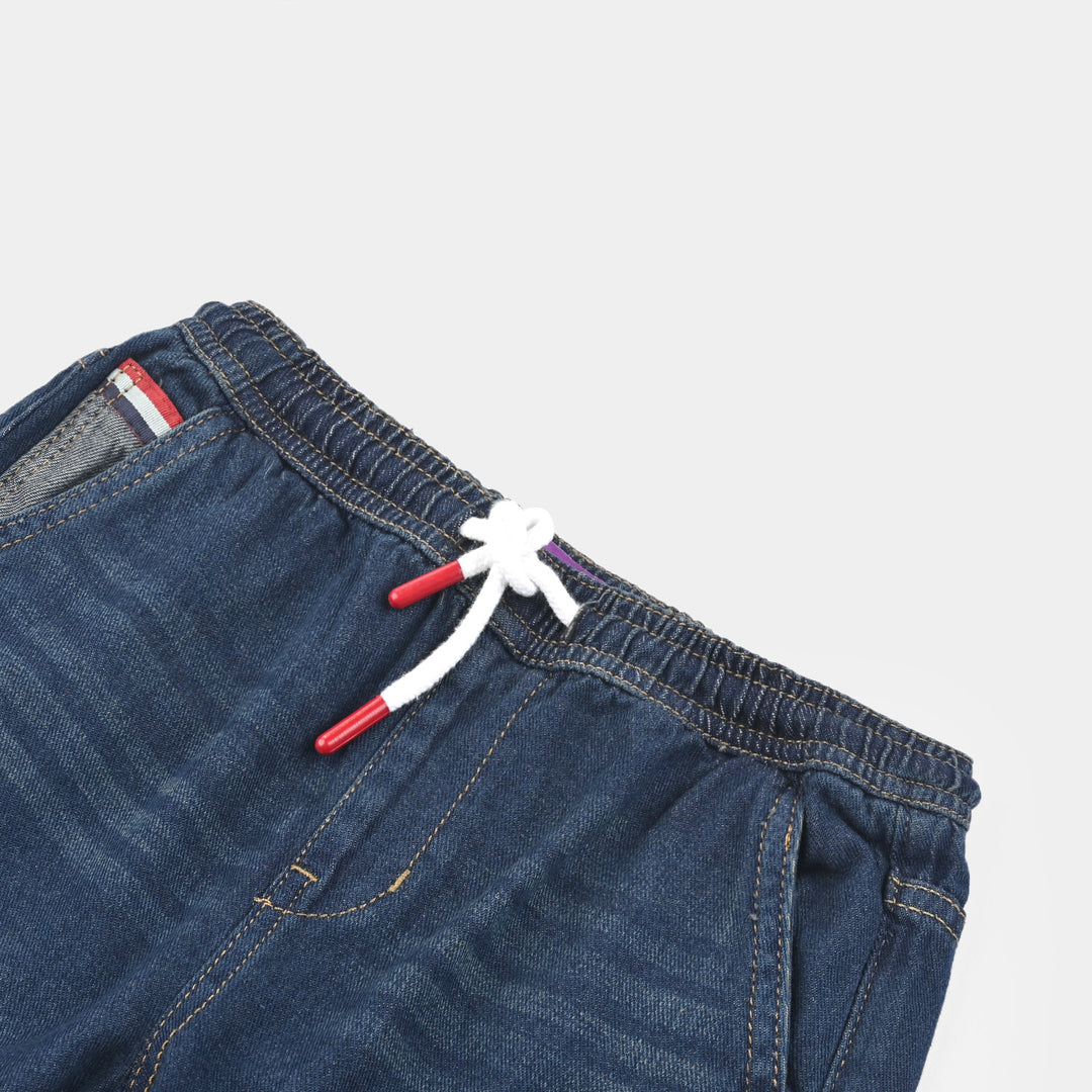 Boys Denim rigid Short Details-Dark.Blue