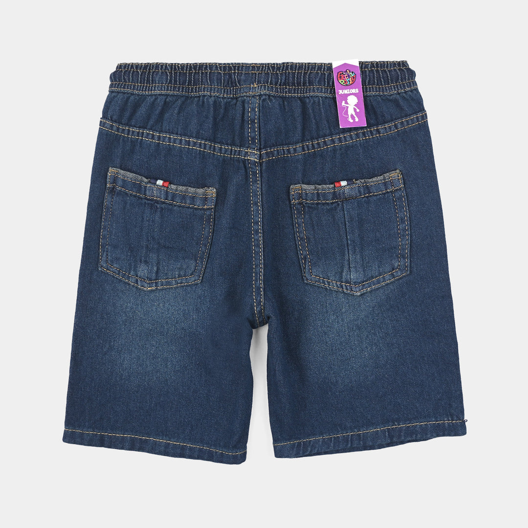 Boys Denim rigid Short Details-Dark.Blue