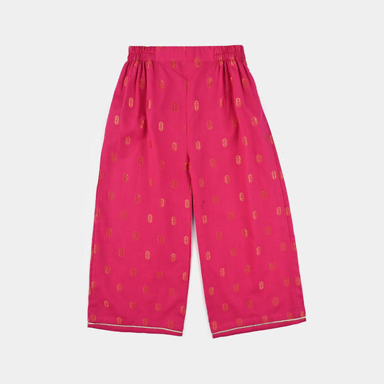 Girls Jacquard Emb 2 Pcs Rumi-Pink