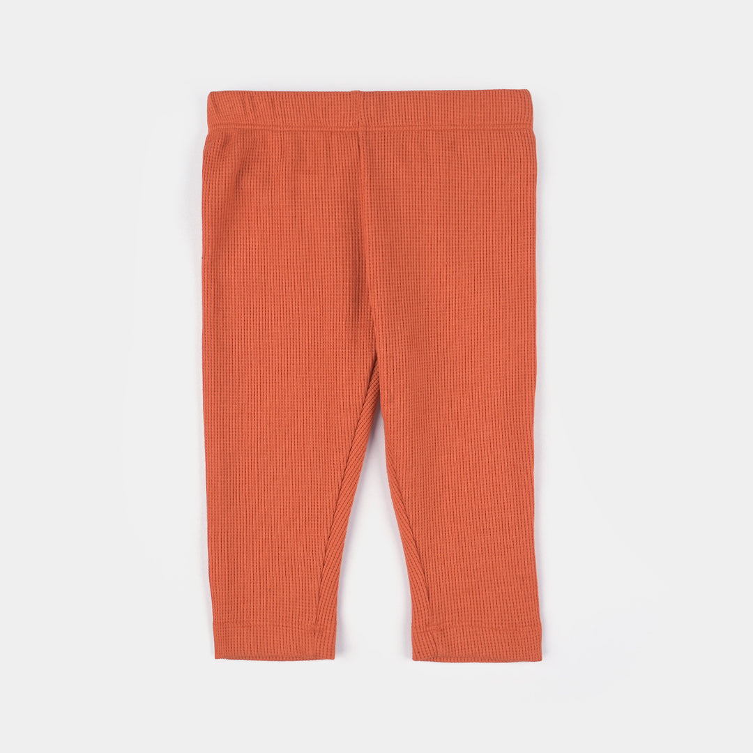 Infant Boys Thermal Suit Waffle Style-APRICOT