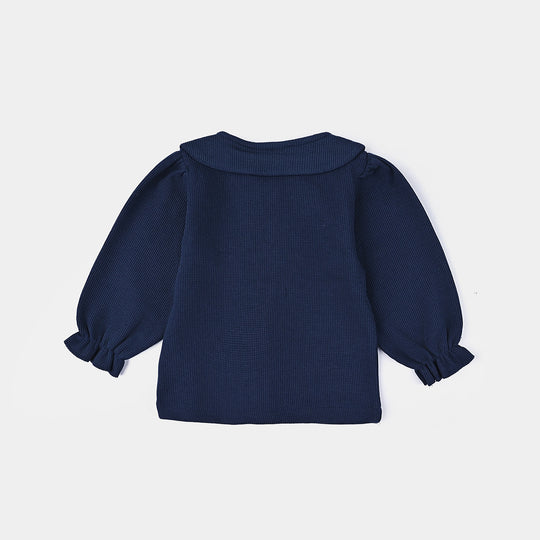 Infant Girls Thermal Suit Front Open-NAVY