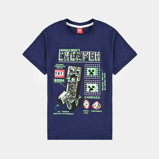 Boys Lycra Jersey T-Shirt Creeper-NAVY