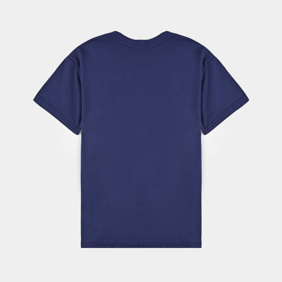 Boys Lycra Jersey T-Shirt Creeper-NAVY