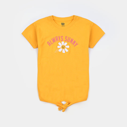 Girls Cotton Jersey T-Shirt H/S Always Sunny-Citrus