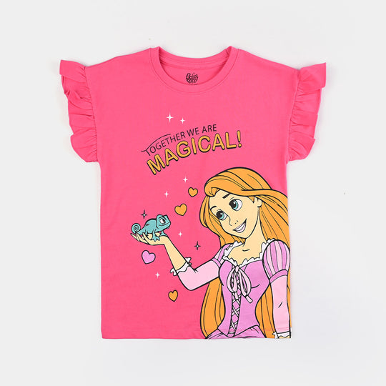 Girls Cotton Jersey T-Shirt H/S Magical-Hot Pink