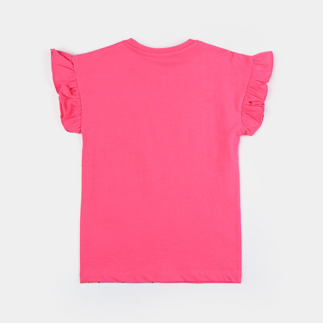 Girls Cotton Jersey T-Shirt H/S Magical-Hot Pink