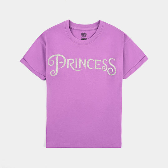 Girls Cotton Jersey T-Shirt H/S Princess