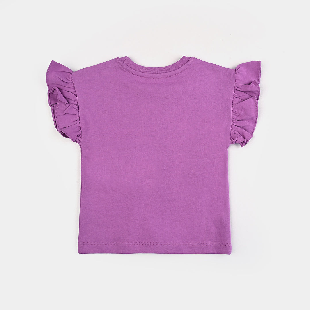 Infant Girls Cotton Jersey T-Shirt Enjoy Nature-Rad.Orchid