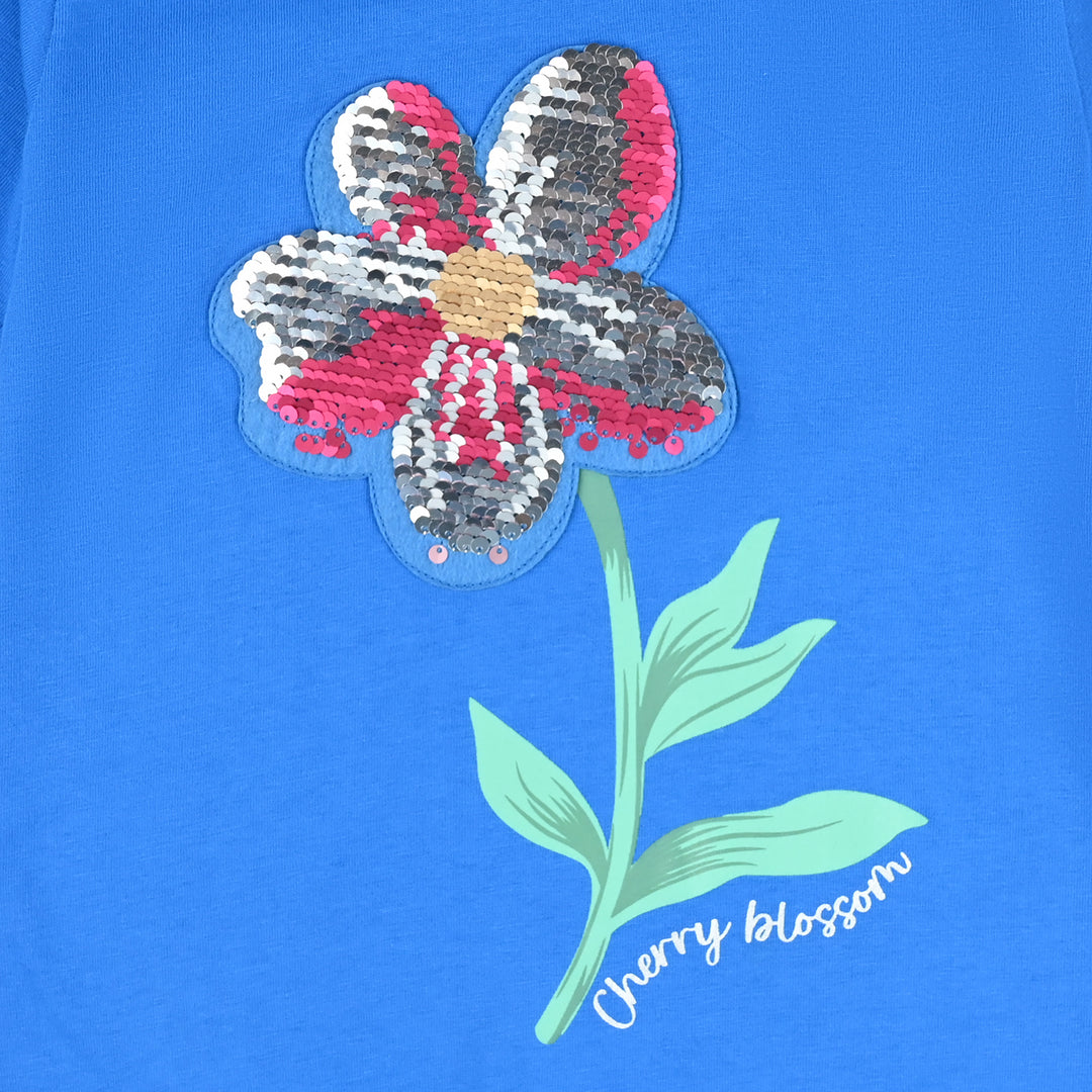 Girls Cotton Jersey T-Shirt H/S Cherry Blossom