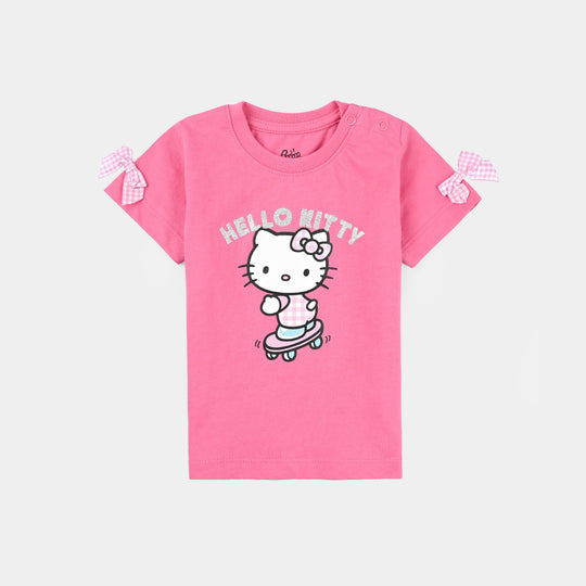 Infant Girls Cotton Jersey T-Shirt-Hot Pink