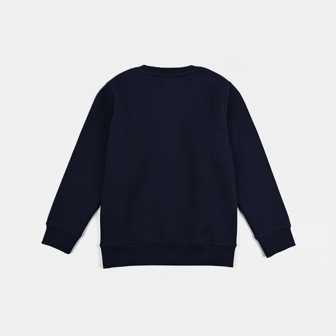 Boys Fleece Sweatshirt-NAVY