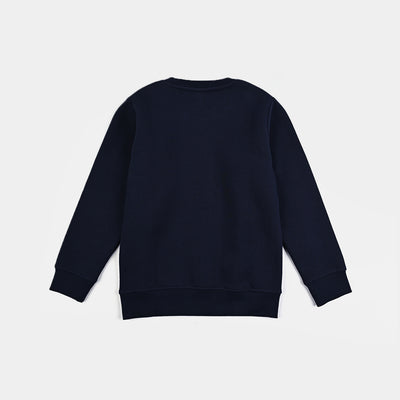 Boys Fleece Sweatshirt-NAVY