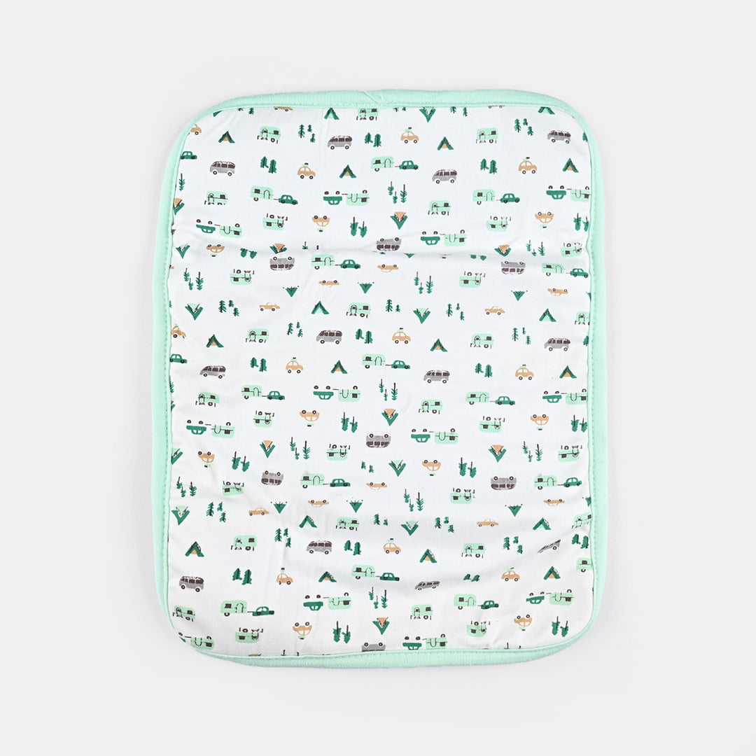 Baby Changing Sheet 13*16 Car |  Light Green