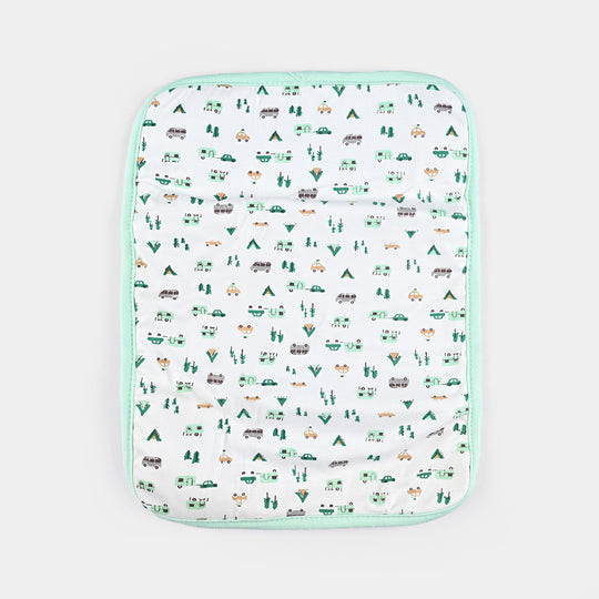 Baby Changing Sheet 13*16 Car |  Light Green