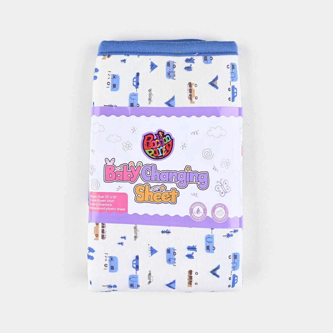 Baby Changing Sheet 13*16 Car | Blue