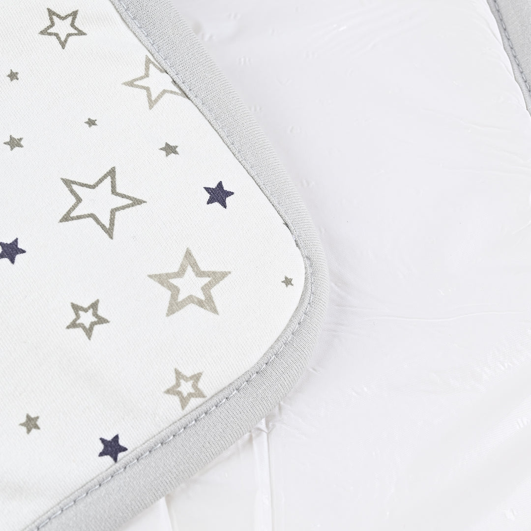 Baby Changing Sheet 13x16 Star | Light Grey