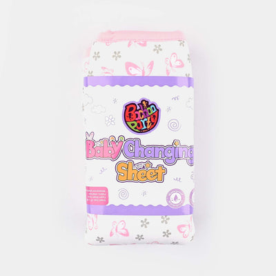 Baby Changing Sheet Butterfly | Light Pink