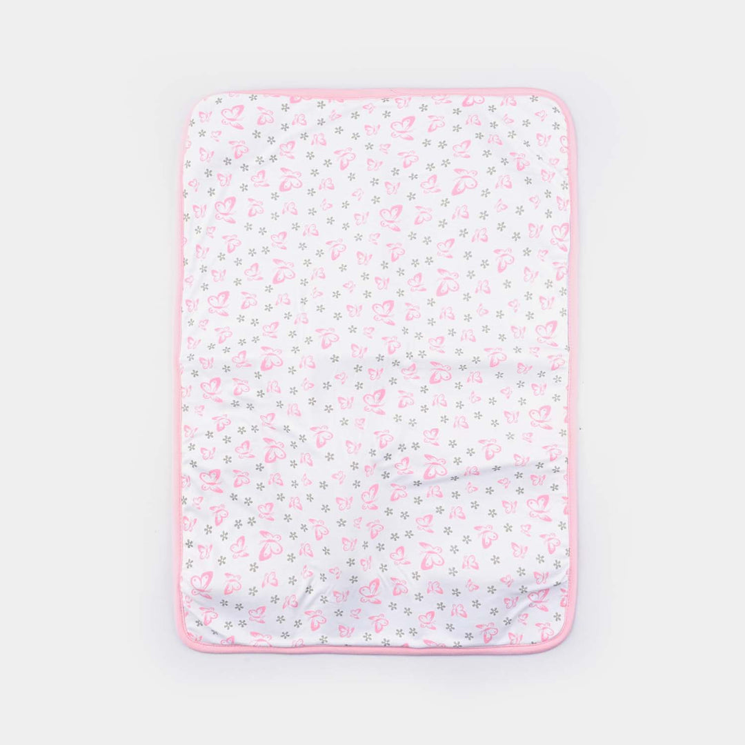 Baby Changing Sheet Butterfly | Light Pink