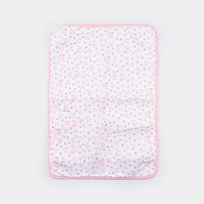 Baby Changing Sheet Butterfly | Light Pink