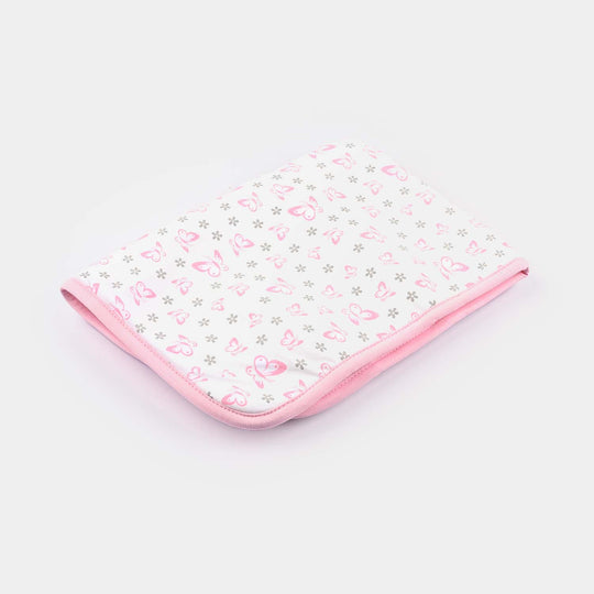 Baby Changing Sheet Butterfly | Light Pink