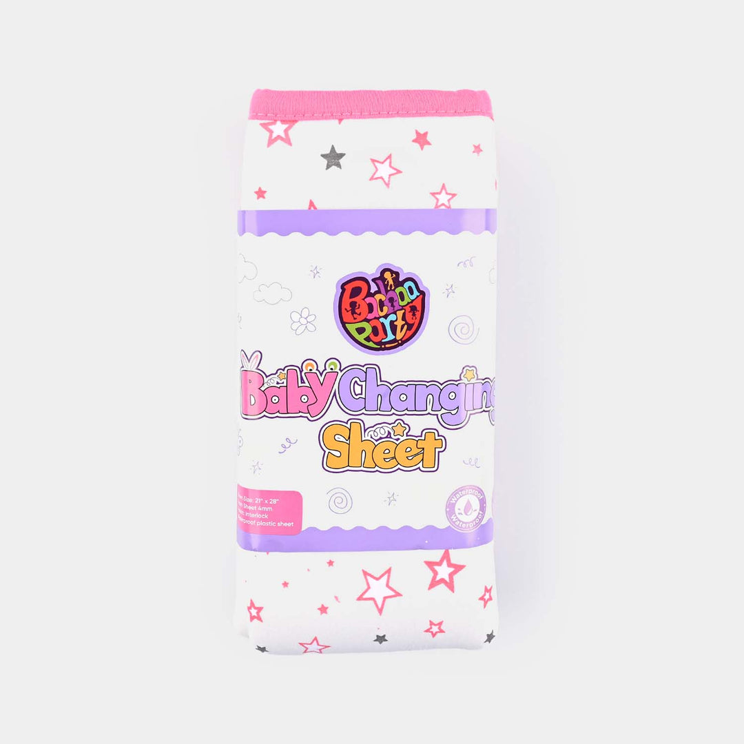 Baby Changing Sheet Star | Pink