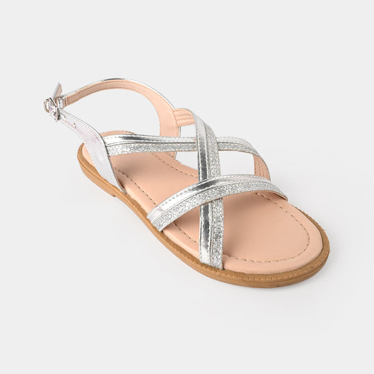 Girls Sandal 456-90-SILVER