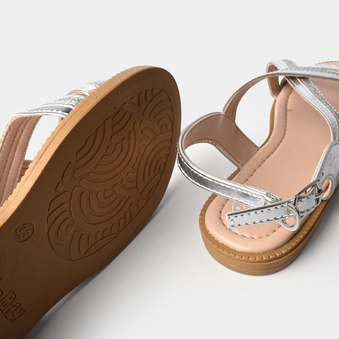 Girls Sandal 456-90-SILVER