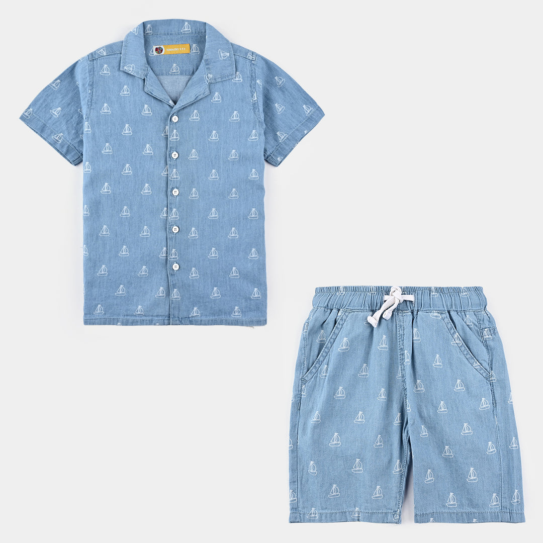 Boys Denim Suit Yart-Blue