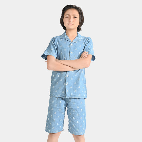 Boys Denim Suit Yart-Blue