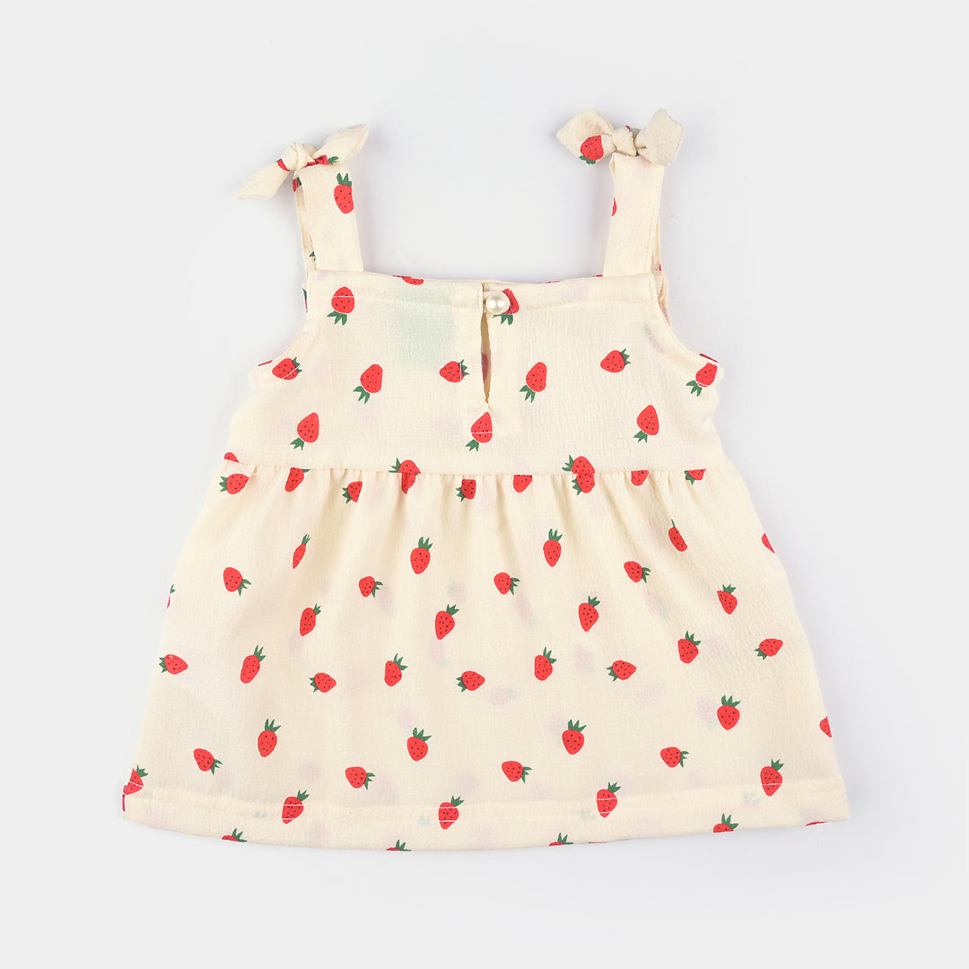 Infant Girls Seersucker 2 PC Strawberry-Cream