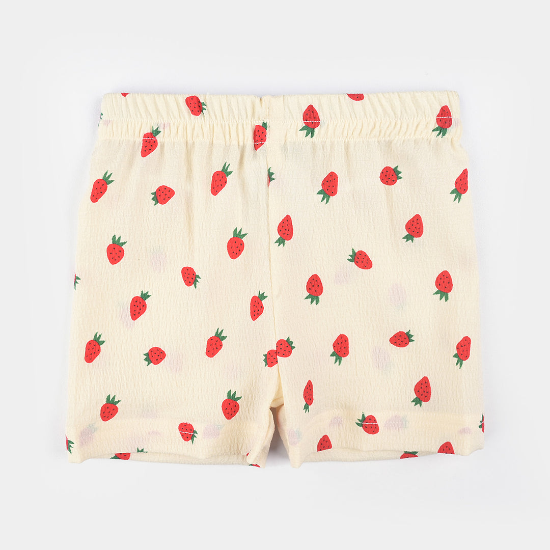 Infant Girls Seersucker 2 PC Strawberry-Cream