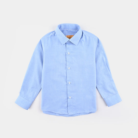 Boys Oxford Formal Shirt - L- BLUE