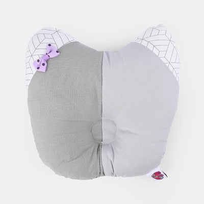 Baby Round Ear Pillow | Light Gray