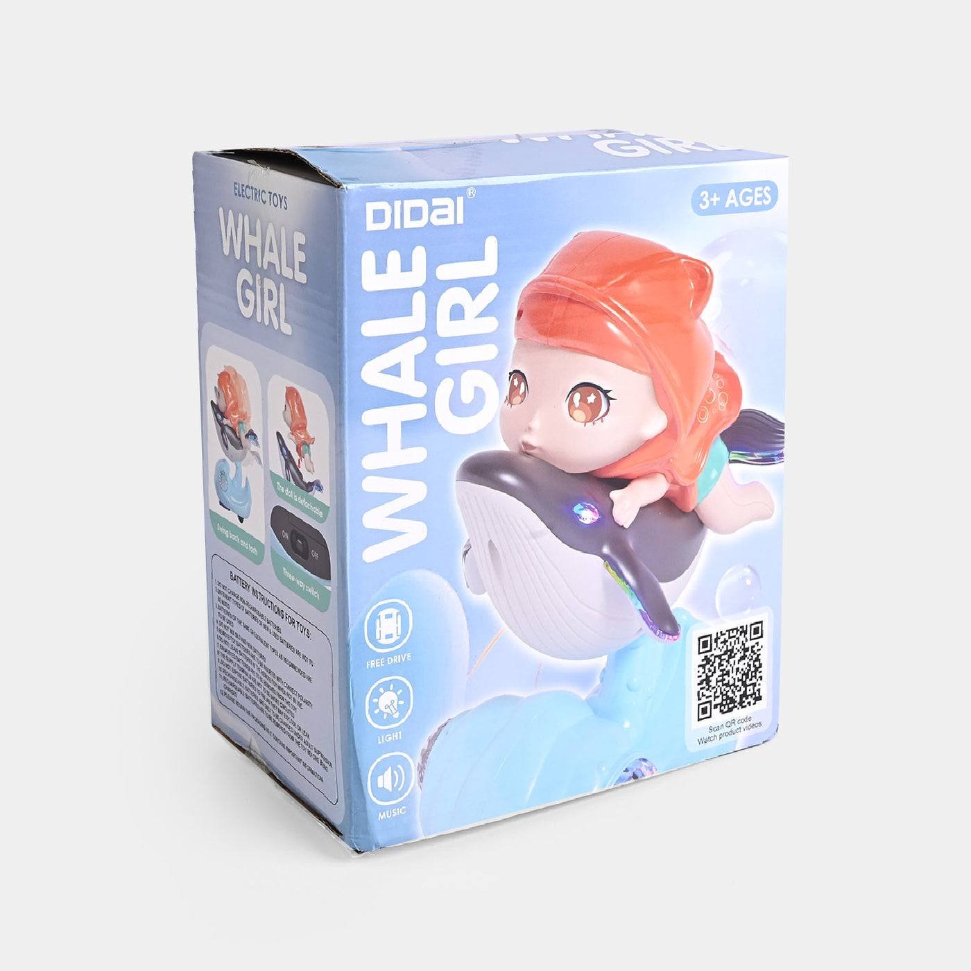 Whale Girl Universal Light & Music Toy For Kids