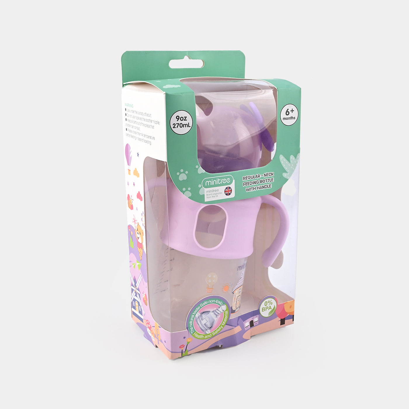 Baby Feeding Bottle Minitree With Handle | Purple | 270ml