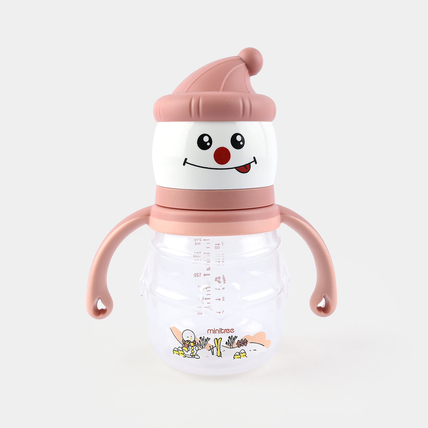 Baby Feeding Bottle Minitree With Handle | Pink | 210ml