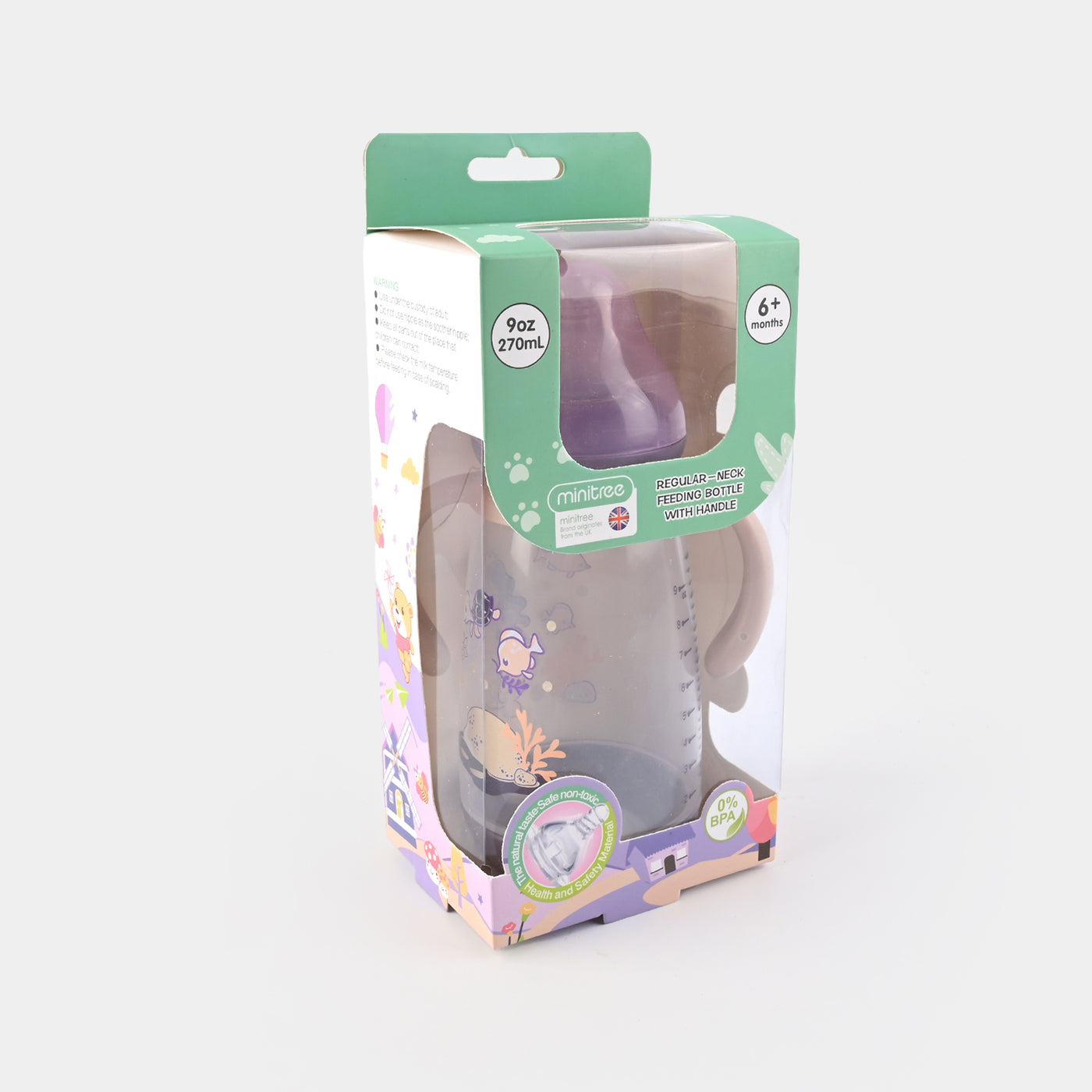 Baby Feeding Bottle Minitree | Purple | 270ML