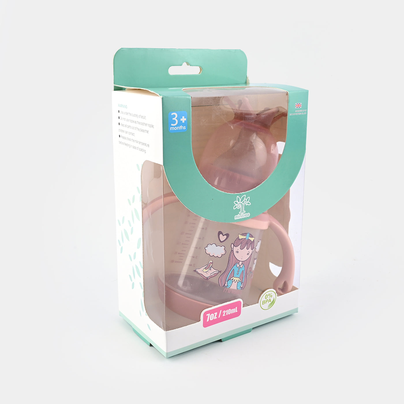 Baby Feeding Bottle Minitree | Pink | 210ML