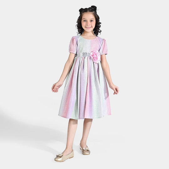 Girls Moonlight Fancy Frock Sparkling-Multi