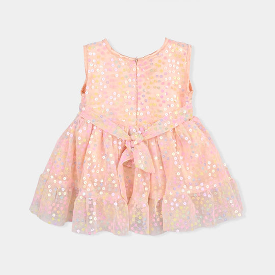 Infant Girls Sequence Fancy Frock Rainbow-Multi