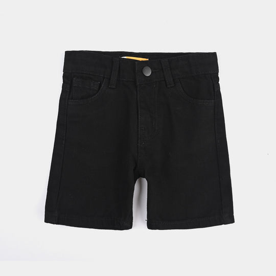 Boys Denim Viscose Basic Denim Short-BLACK