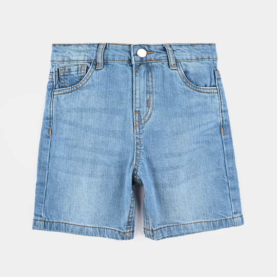 Boys Denim Viscose Basic Short-Light Blue