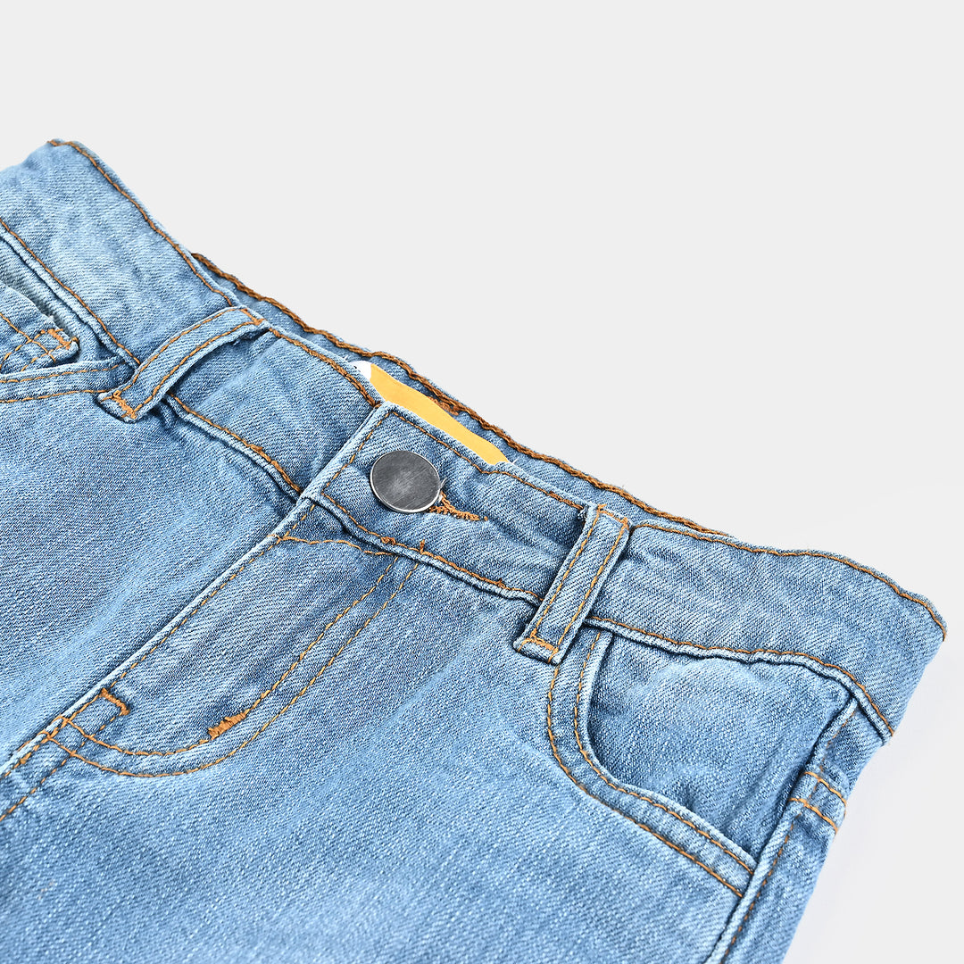 Boys Denim Viscose Basic Short-Light Blue